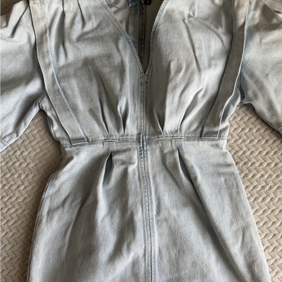 Zara Soft Blue Denim Midi Dress - Picture 4 of 5